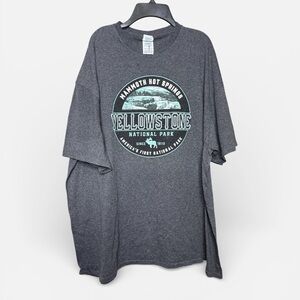 Yellowstone Mammoth Hot Springs T Shirt Mens 2XL Gray Graphic Delta Pro Weight
